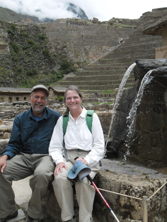 Here we are by the baths. The water has been flowing like this for seven hundred years.