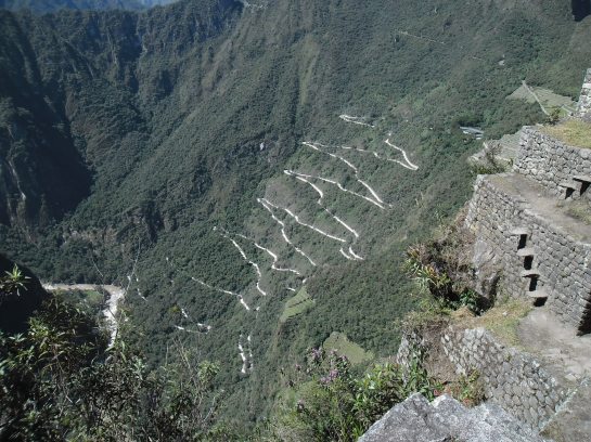 The Hiram Bingham Highway. This is the road that the buses use to reach Machu Picchu.