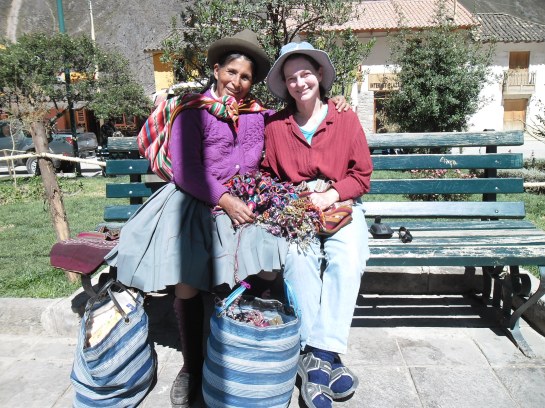 Justina was from Chinchero, a small town on the way to Cusco. She would come by a couple times a week to sell her weavings. We got to know her, and we bought bracelets and wall hangings from her.